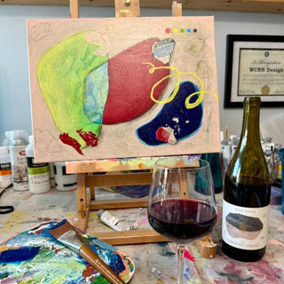 Tuesday, July 28th | 6:00PM-8:30PM | Wine & Wild Brushstrokes: Introduction to Abstract Painting