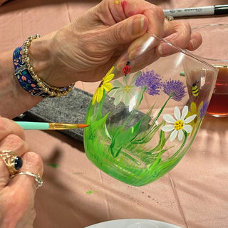 Thursday, July 23rd | 6:30PM-8:00PM | Floral Wine Glass Painting