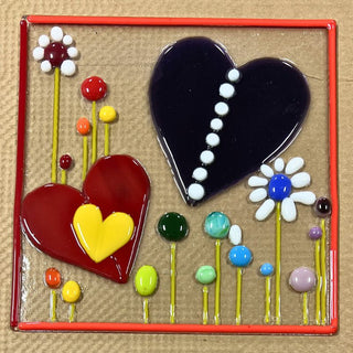 Saturday, February 14th | 2:00PM-5:00PM | Glass Fusing Date Night: Valentine Plate