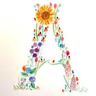 Monday, July 20th | 6:00PM-8:00PM | Watercolor Floral Letters