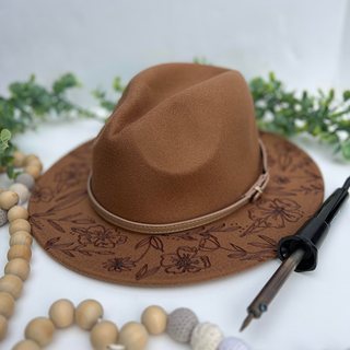 Tuesday, March 12th | 6:30PM-8:30PM | Woodburning: Floral Wide Brim Hat