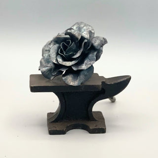 Blacksmithing Date Night: Rose class project
