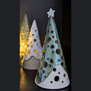 Holiday Tree Luminary class project at Laurentide Clay